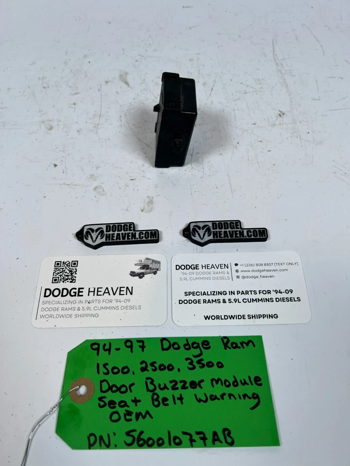 Módulo zumbador de puerta Dodge Ram 1500-3500 1994-1997 OEM 56001077AB advertencia de cinturón de seguridad Foto 4 de 4