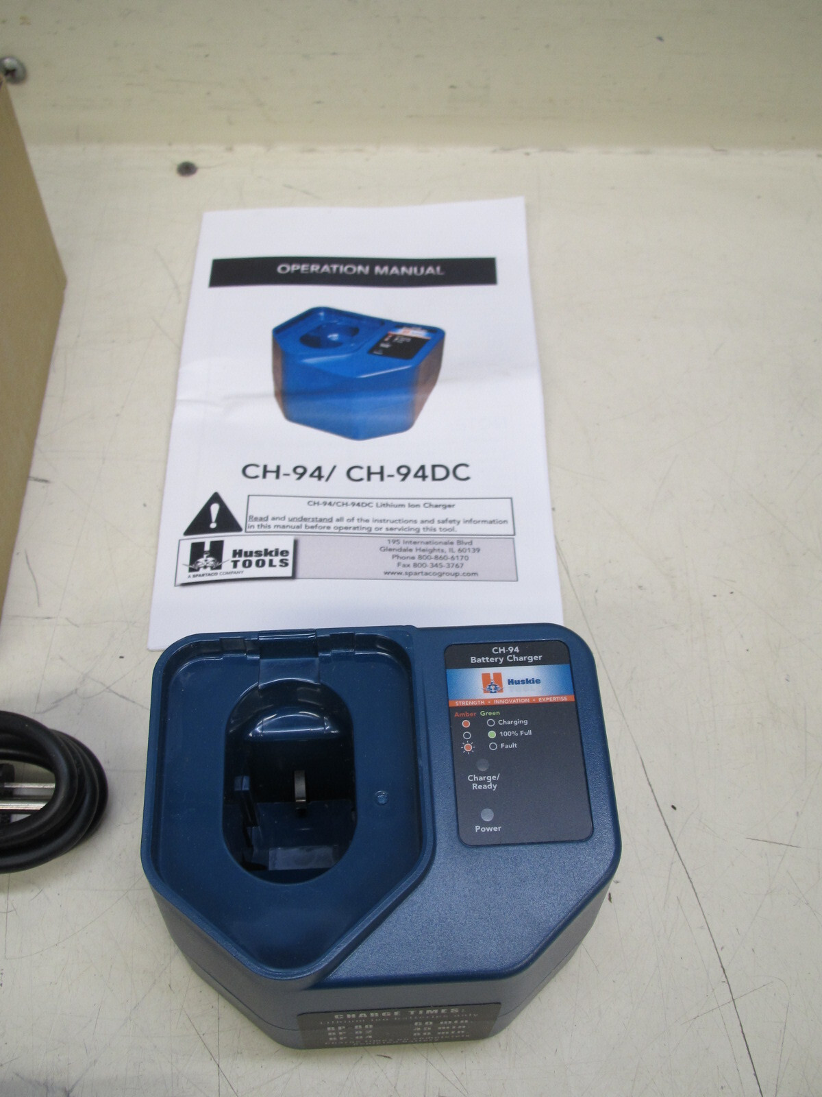 Huskie Tools CH94 Lithium Ion Battery Charger for BP80 BP82 BP84