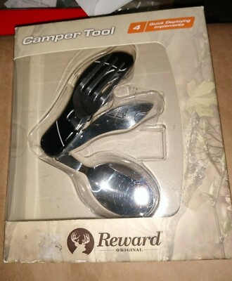 Reward Lodge Camper's Tool 4 Quick Opening Implements  New open box, black, 