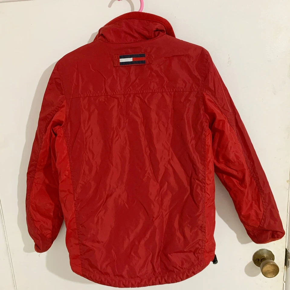 Vtg Tommy Hilfiger 90’s Red Windbreaker Kids Jacket,Y2K Jacket Size M - Image 2 of 4