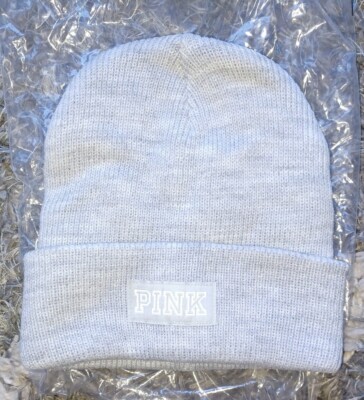 VS PINK GRAY RIB BEANIE Victoria main image 3
