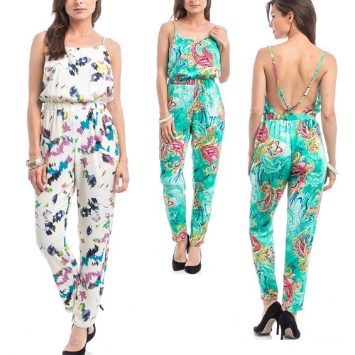 floral romper pants