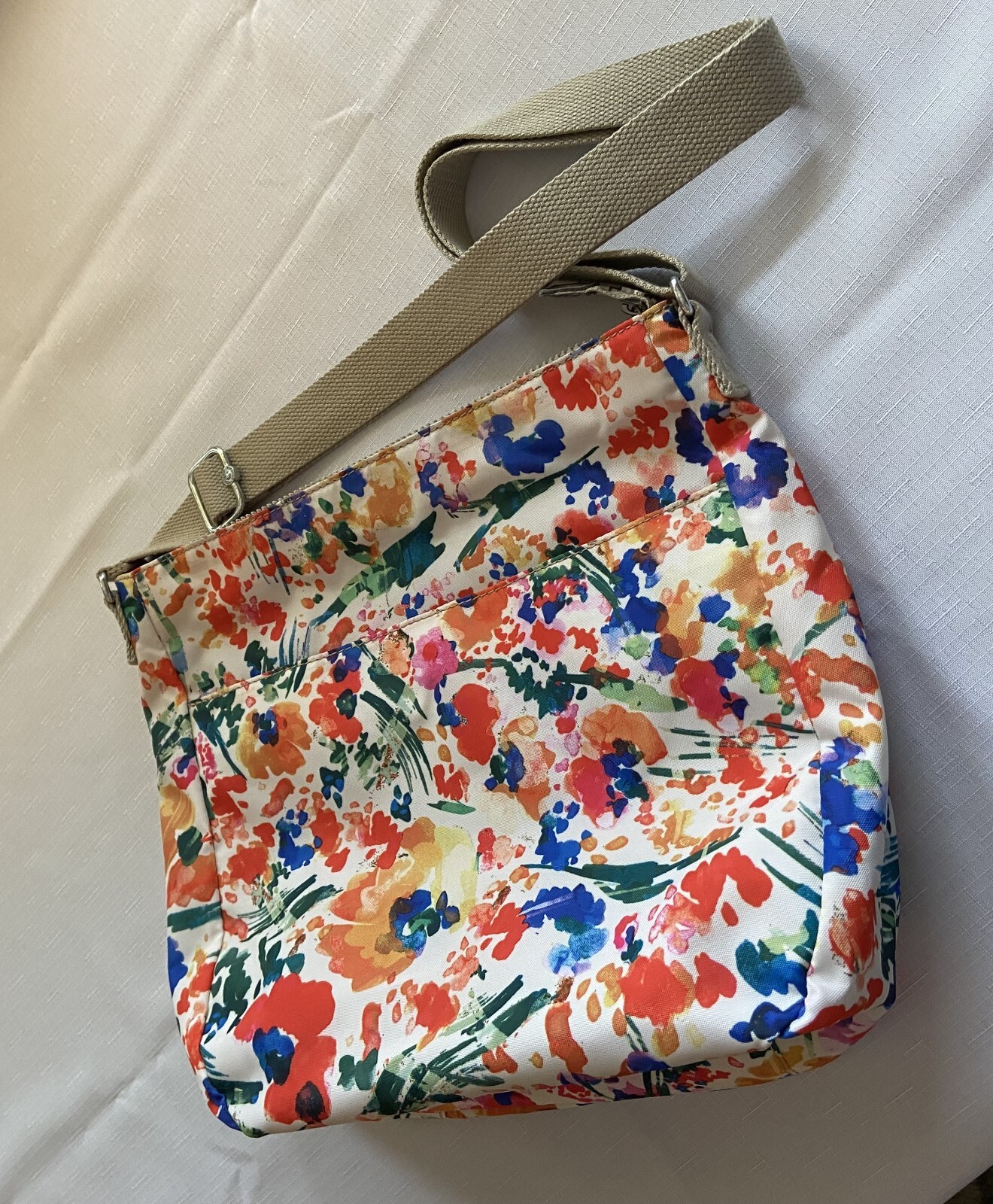 Kipling Multi Colored Flowered Cross Body Shoulde… - image 4
