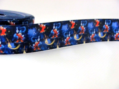 Disney Style Characters Mickey Fantasia 7/8 inch Grosgrain Ribbon