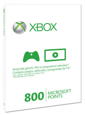 MICROSOFT X360 Live 800 points Card Sleeved MICROSOFT | eBay