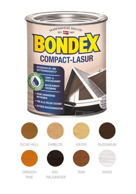 Bondex 750 ml Compact-Lasur, Intensiver UV- und Witterungsschutz, für ca. 10 m²