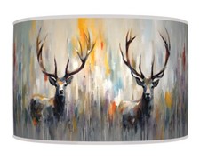 Deer Stag Lampshade Pendant Handmade Drum Lamp Shade Scottish theme #288