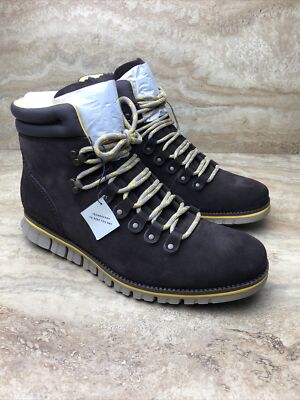 Mens Cole Haan Zerogrand Hiker Waterproof Boot Suede Brown 