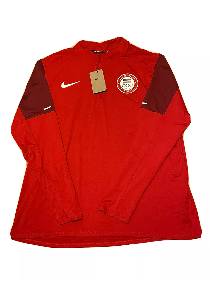 Red long sleeve shop running top