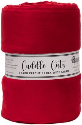 3yd Wide Cuddle Cut C390 Cardinal Fabric, Red