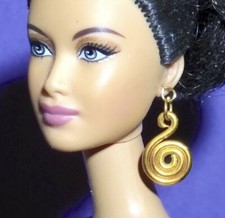 Dreamz GOLD SWIRL EARRINGS MOD Avant Garde Jewelry for 11.5" doll