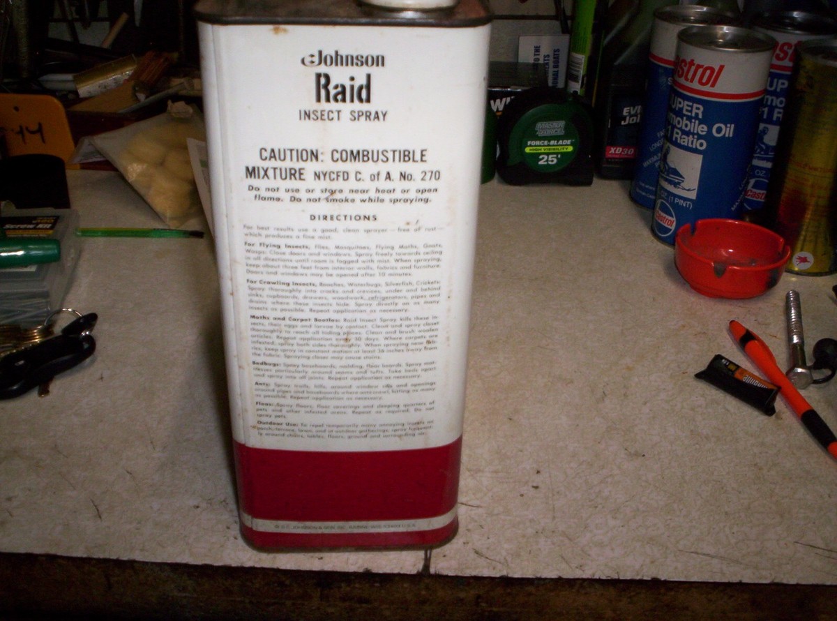 Vintage johnson and johnson raid tin can | eBay