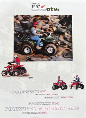 1997 Honda ATV 8-page literature brochure FourTrax 90 200 300 400 Foreman