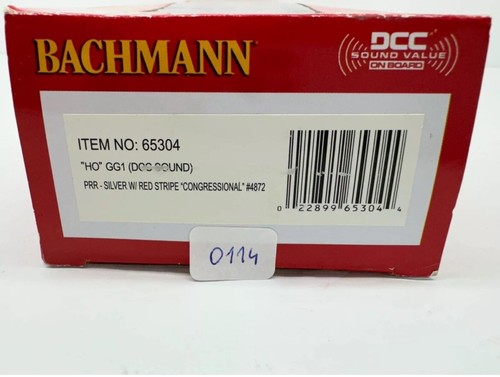 Bachmann HO 4872 PRR Red Stripe Congressional Cab 65304 GG1 Locomotive DCC Sound - Picture 18 of 18