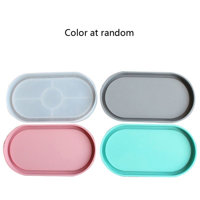 Oval Silicone Resin Coaster Mold for DIY Jewelry Making