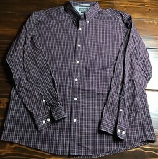Eddie Bauer Shirt, Men's XL, Purple Gray, Wrinkle Free, Relaxed Fit, Button Up
