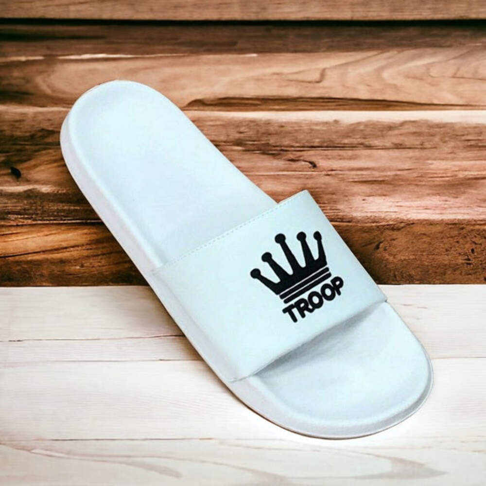 Men’s Troop Black | White | Gold Crown Slide NWT Troop | Shoes | Mens Troop Black White Gold Crown Slide  main image 4