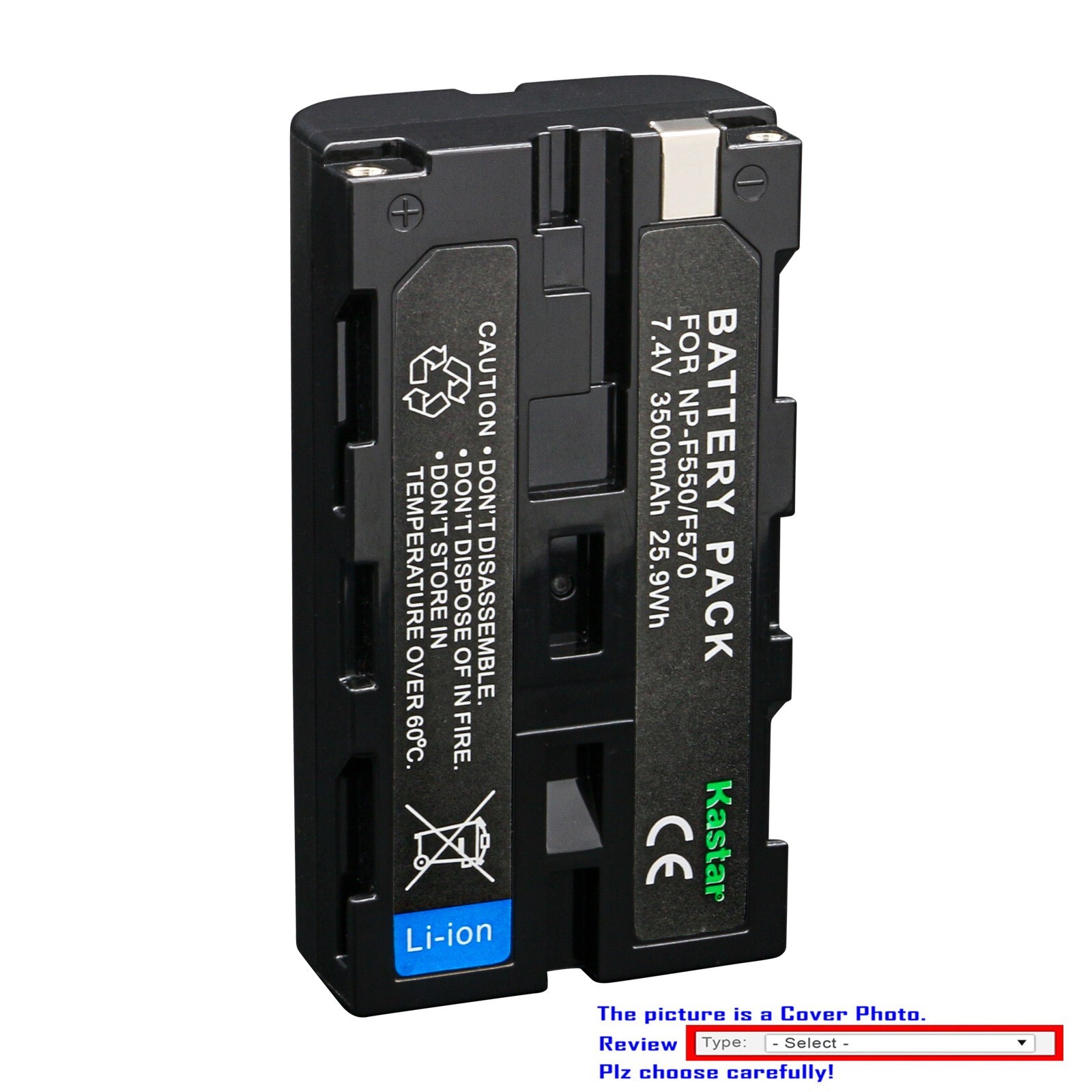 Kastar NP-F580 7.4V 3500mAh Battery Replacement for Sony NP-