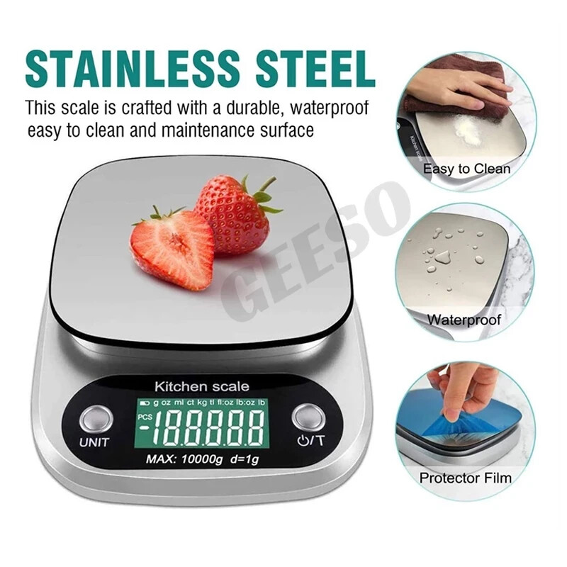 Digital Kitchen Scale Food Diet Multifunction Weight Balance 10,000g 22lb x 1g.-image