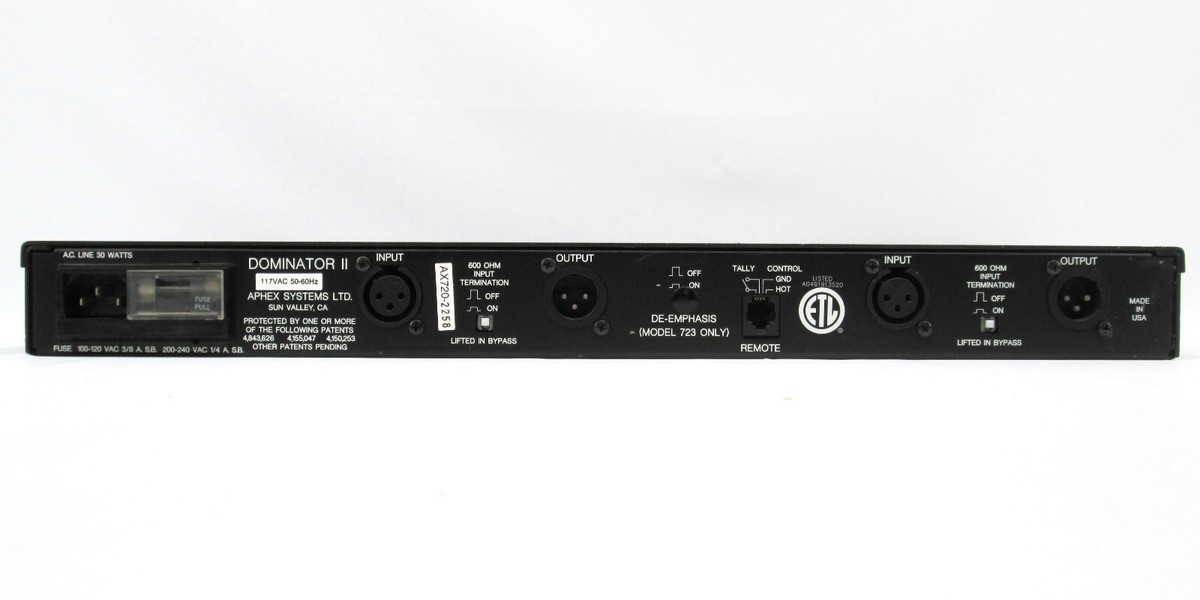 Aphex Dominator II 720 ピークリミッター　2台 Aphex Dominator II 720 ピークリミッター 2台 Aphex Dominator