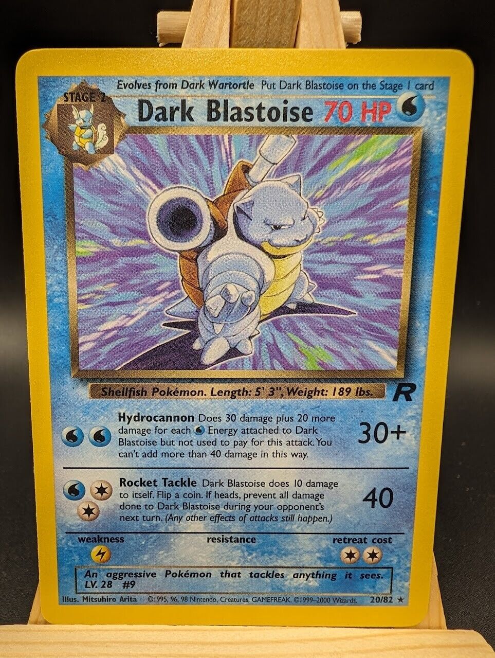 Dark Blastoise 20/82 Pokemon TCG 1999 Team Rocket Unlimited Rare NM