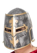 Medieval Crusader Templar Knight Helmet Adult Full Face Mask Halloween Costume