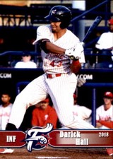 2018 Reading Fightin Phils Grandstand 16 Darick Hall Sierra Vista Venezuela Card