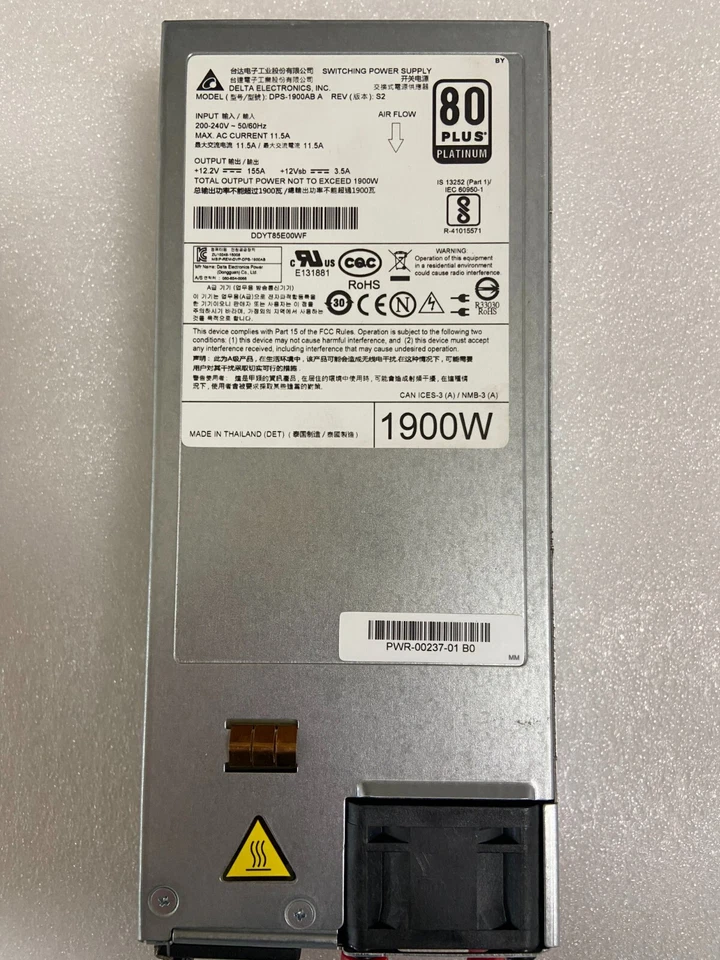 Arista DPS-1900AB 1900W AC Power Supply PWR-00237-01 = (PWR-1900AC-F) Good work - Bild 3 von 4