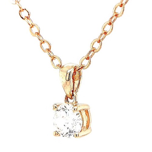 HUSH 9ct Rose Gold Round Brilliant Cut with 1/2 CARAT of Diamond Simulants Pe... - Picture 9 of 12