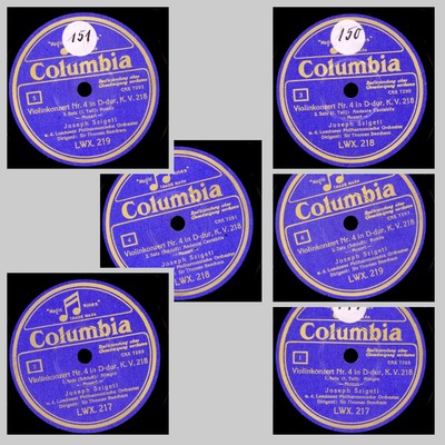 JOSEPH SZIGETI -VIOLINE- Mozart: Violinkonzert Nr. 4 in D-Dur , 3 Platten GS142