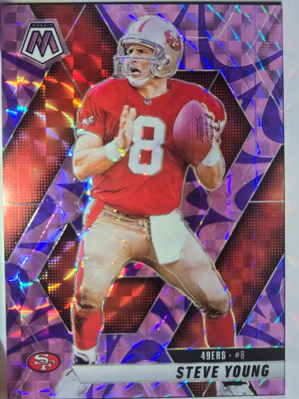 6 Card Lot Steve Young cards - 1988-2025 - SF 49ers/TB Bucs-Prizm/Topps/Mosaic++