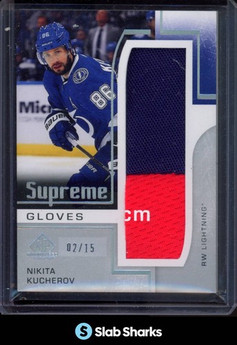 2024 UPPER DECK SP GAME USED #SP-NI NIKITA KUCHEROV SUPREME GLOVES RELIC /15