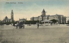 india, BOMBAY MUMBAI, Public Buidlings (1910) Postcard
