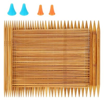RELIAN Double Pointed , 75 Pcs Bamboo Knitting DPN 8 INCH, Point