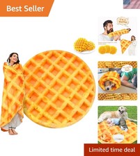 Funny Tortilla Waffle Blanket - Soft, Machine Washable Throw for Any Occasion
