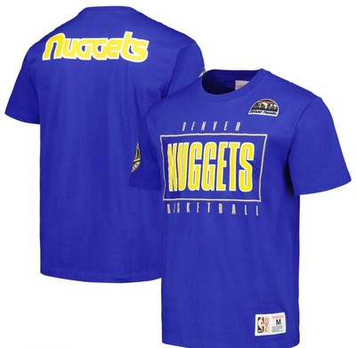 Denver Nuggets Mitchell & Ness Hardwood Classics Team OG 2.0  Logo T-Shirt  XL