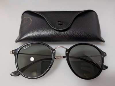 Ray-Ban Round RB 2447 901/58 polarized schwarz silber Brillenbreite 142 cm polar