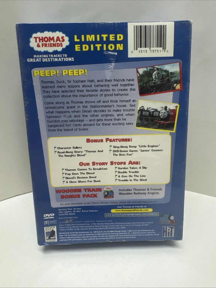 Thomas & Friends Thomas Comes To Breakfast Limited Edition DVD Wooden Train New - Image 2 of 2