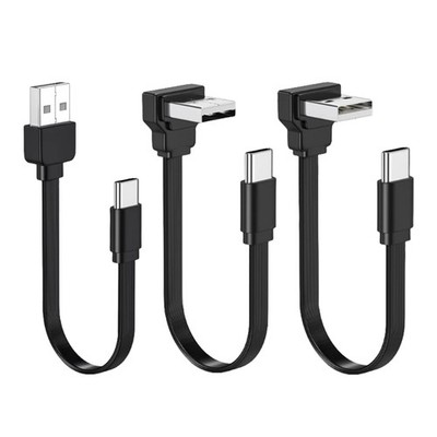 USB C Male to USB A Male Right Angle Fast Charging Cable 480Mbps Data Transfer