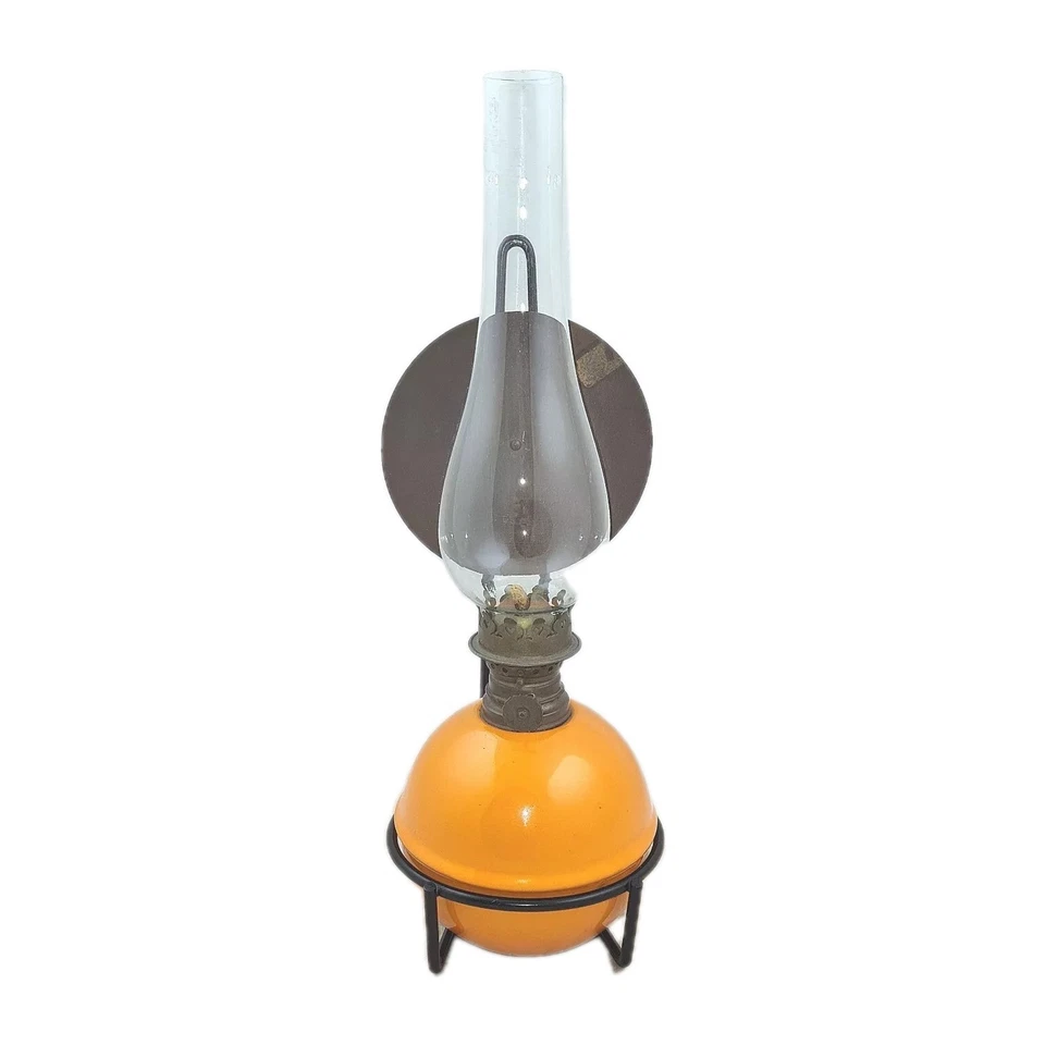 Ancienne lampe à pétrole à pétrole à pétrole suspension brûleur laiton jaune - Photo 2/4