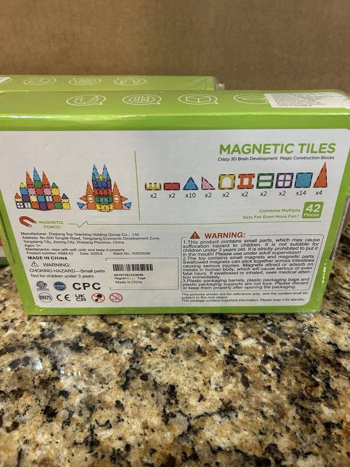 Magnetic Tiles 3D Magnetic Building Tiles - 84 Pieces. NEW Sealed STEAM Toy - Image 3 of 4