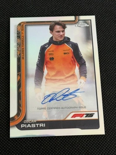 2025 Topps Chrome Formula 1 Oscar Piastri Auto CAC-PIA McLaren