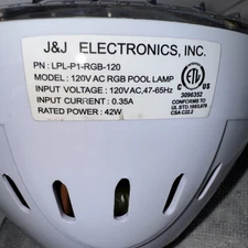 Pool, Repl Bulb, J&J Electronics ColorSplash 120v LED, RGB : LPL-P1-RGB-120