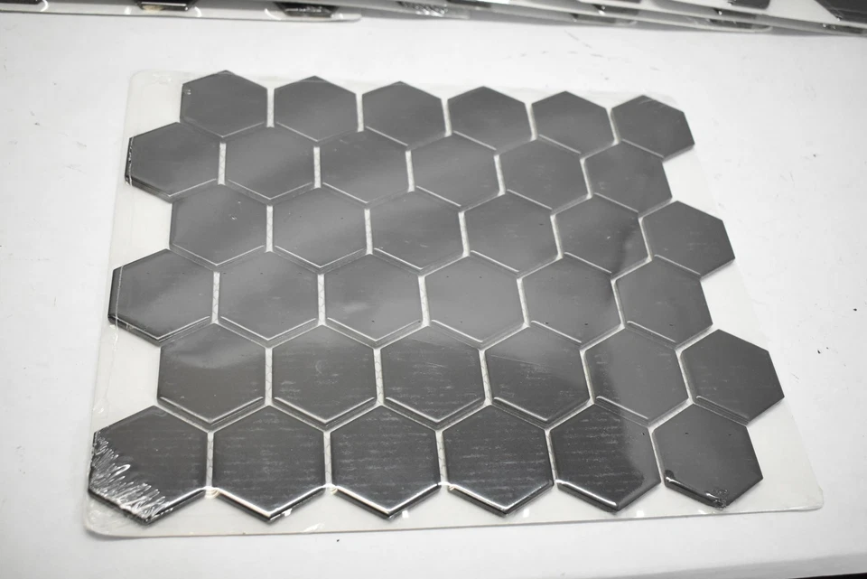 MSI Black 2" Hexagon Matte Mosaic Tile Sheets Wall Backsplash Floor 7 Sheets - Image 3 of 4