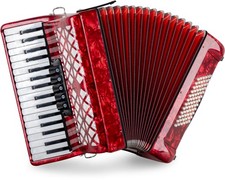 72 Basso Piano Fisarmonica Studenti Tasti Fisarmonica 3 Cori Custodia Cinghia Rosso
