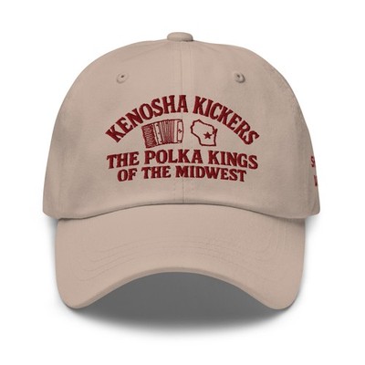 Kenosha Kickers Bad Dad hat - Embordered The Polka Kings funny Adult Cap