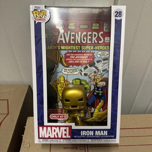 Funko Pop Comic Cover #28: Marvel - Iron Man Avengers - Target Exc NEW NO DAMAGE