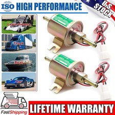 2 Packs 12v Electric Fuel Pump Hep-02a Universal Inline Low Pressure Gas Diesel
