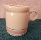 Vintage Collectible McCoy Pottery, #1414, Creamer Pink and Blue Stripes USA