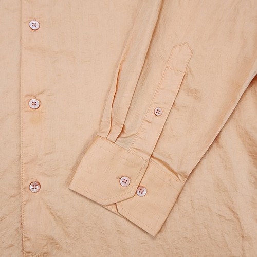 Bugatchi Uomo Shirt Mens XL Peach Orange Button Up Long Sleeve Cotton Casual - Picture 4 of 14
